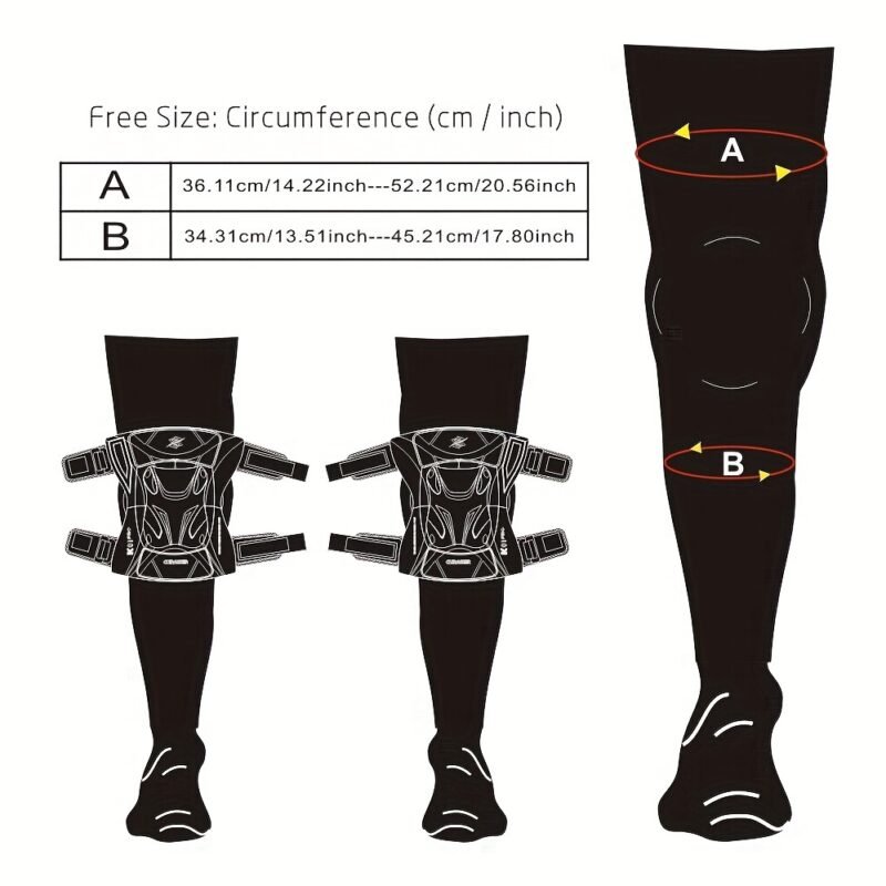 Cuirassier Pro Knee Pads: Reflective Motocross & Motorbike Safety Guards