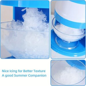 Manual Pro Ice Shaver: Portable Hand-Crank Smoothie & Snow Cone Maker