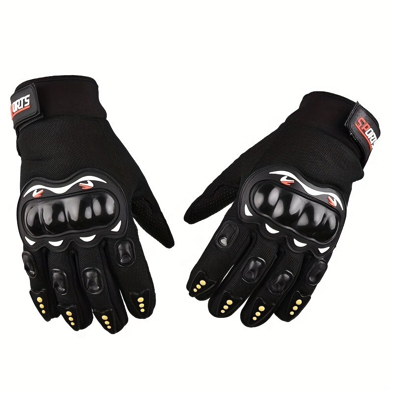 Breathable Mesh Motorcycle Gloves: Touch Screen & Anti-Slip Full-Finger Riding Gear