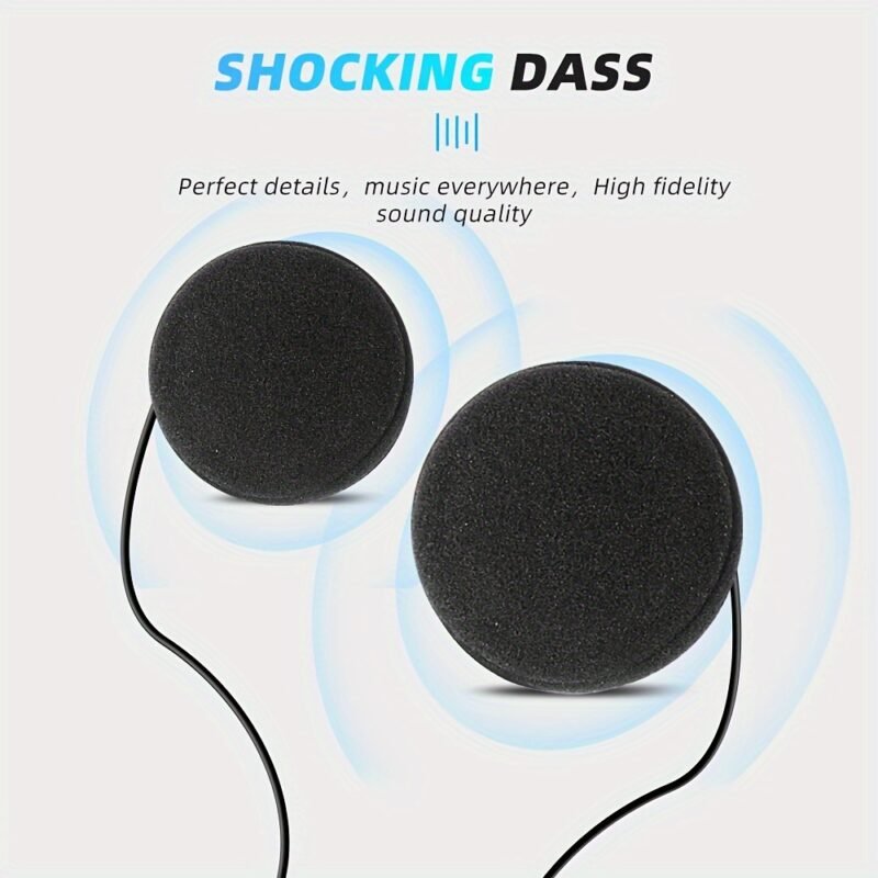 Wireless 12 Motorcycle Helmet Headset: Bluetooth Hands-Free Calls & HD Stereo Music
