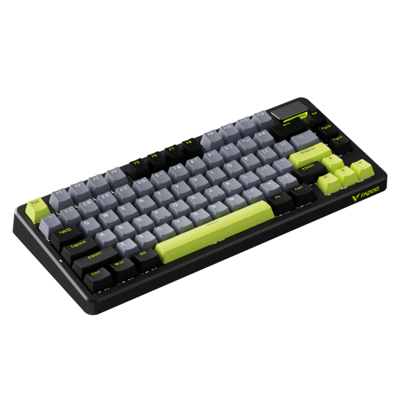 2.V700DIY-75-BK_GN.png Rapoo V700DIY-75 Wireless Mechanical Keyboard: Hot-Swappable & Creamy Sounding 75% Layout