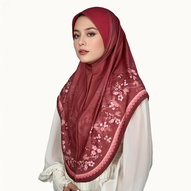 Muslim Headscarf Made of Chiffon Fabric, Offering a Sense of Fashion and Dignity, Suitable for Daily Prayers, with Beautiful Printed Patterns