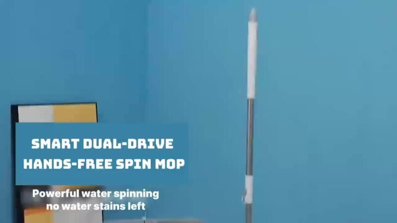 360° Quick-Spin Microfiber Mop: Hands-Free Bucket Set with Wheels & 2 Mop Pads