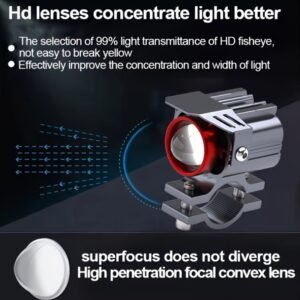 Heyword 14,000LM Dual-Color LED Fog Lights: 12V High-Intensity Spotlights for Motorcycle & ATV