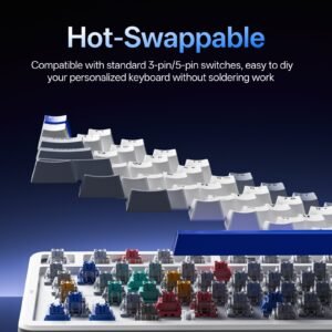 3.V700DIY-75.jpg Rapoo V700DIY-75 Wireless Mechanical Keyboard: Hot-Swappable & Creamy Sounding 75% Layout