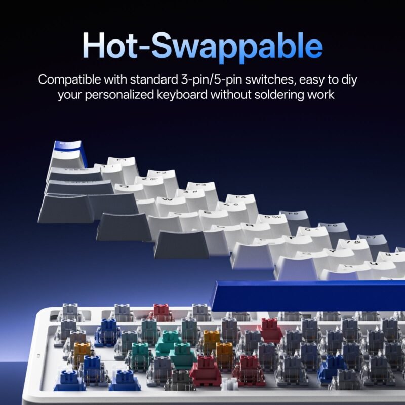 3.V700DIY-75.jpg Rapoo V700DIY-75 Wireless Mechanical Keyboard: Hot-Swappable & Creamy Sounding 75% Layout