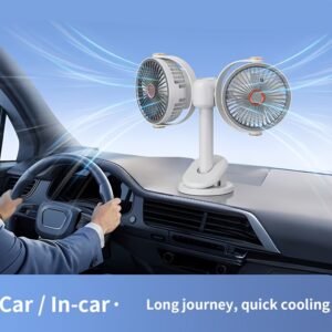 2026 Dual-Head 3-in-1 Circulating Fan: 5-Speed USB Rechargeable Clip & Wall-Mount Fan