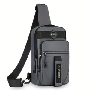 ShiLan Men's Outdoor Chest Bag - Stylish Nylon Crossbody, Casual Multi-Functional Sports Sling with Adjustable Strap (100-1.0cm), Zip Closure, and Multiple Compartments for Daily Commute & Adventures, Crossbody Bag