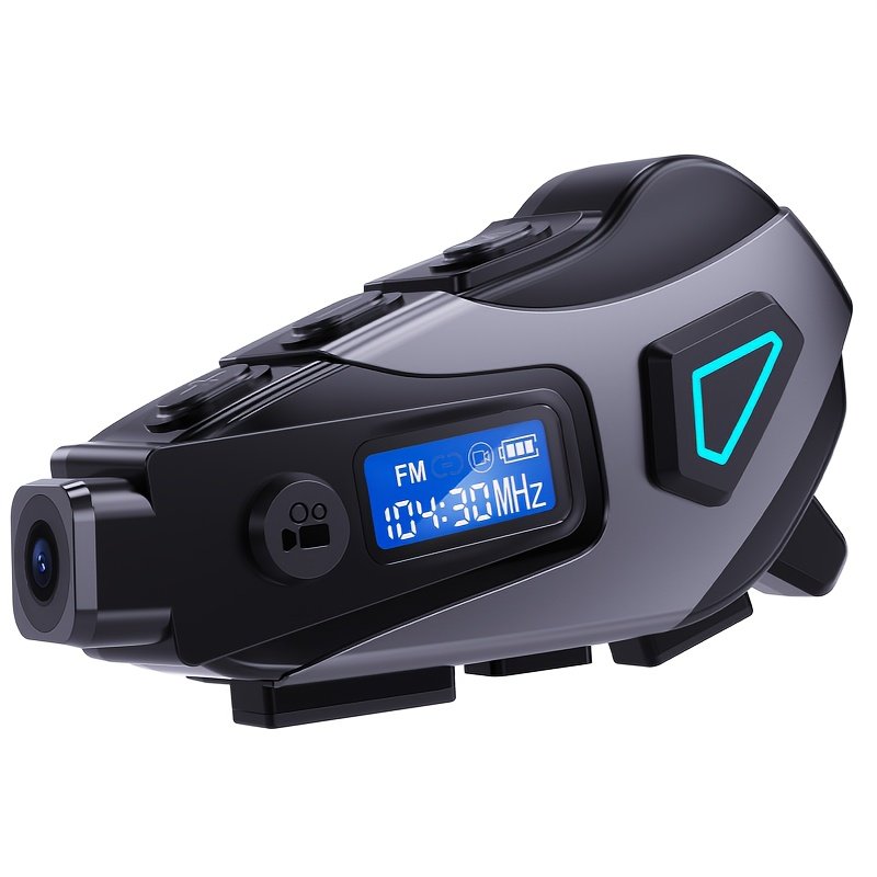 5-in-1 Helmet Headset: 2K DVR Camera & Bluetooth 5.4 Noise-Reduction Intercom (32GB Included)
