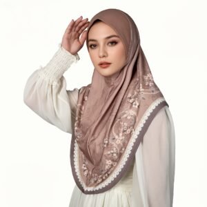 Muslim Headscarf Made of Chiffon Fabric, Offering a Sense of Fashion and Dignity, Suitable for Daily Prayers, with Beautiful Printed Patterns