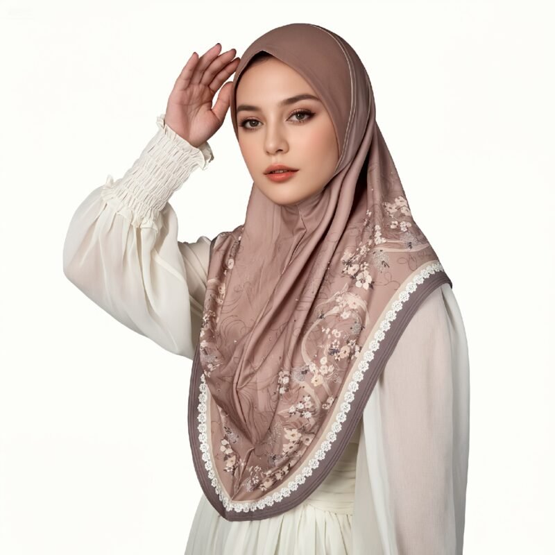 Muslim Headscarf Made of Chiffon Fabric, Offering a Sense of Fashion and Dignity, Suitable for Daily Prayers, with Beautiful Printed Patterns