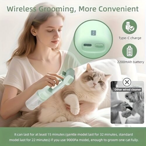 601f4829-58f4-4950-a941-44e0d907ec43.jpg 5-in-1 Pet Grooming Vacuum Kit: Professional Deshedding & Clipping Station for Dogs & Cats