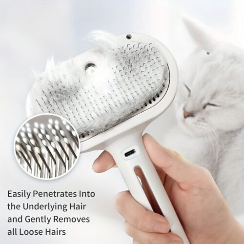 6aa04b65-5e7f-4212-a3c8-2c5b9effd3b9.jpg 3-in-1 Steamy Pet Brush: Electric Spray Grooming & One-Click Hair Removal for Cats & Dogs