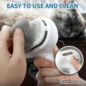 3-in-1 Steamy Pet Brush: Electric Spray Grooming & One-Click Hair Removal for Cats & Dogs