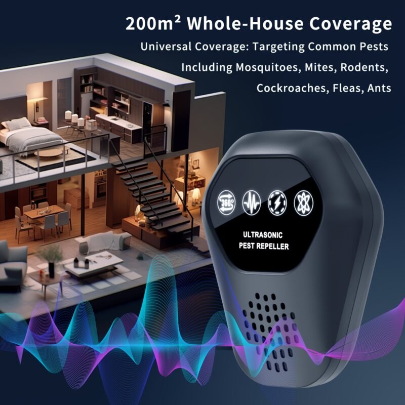 Ultrasound Pest Repeller: 360° Non-Toxic Sonic Plug-in for Mice, Ants & Roaches