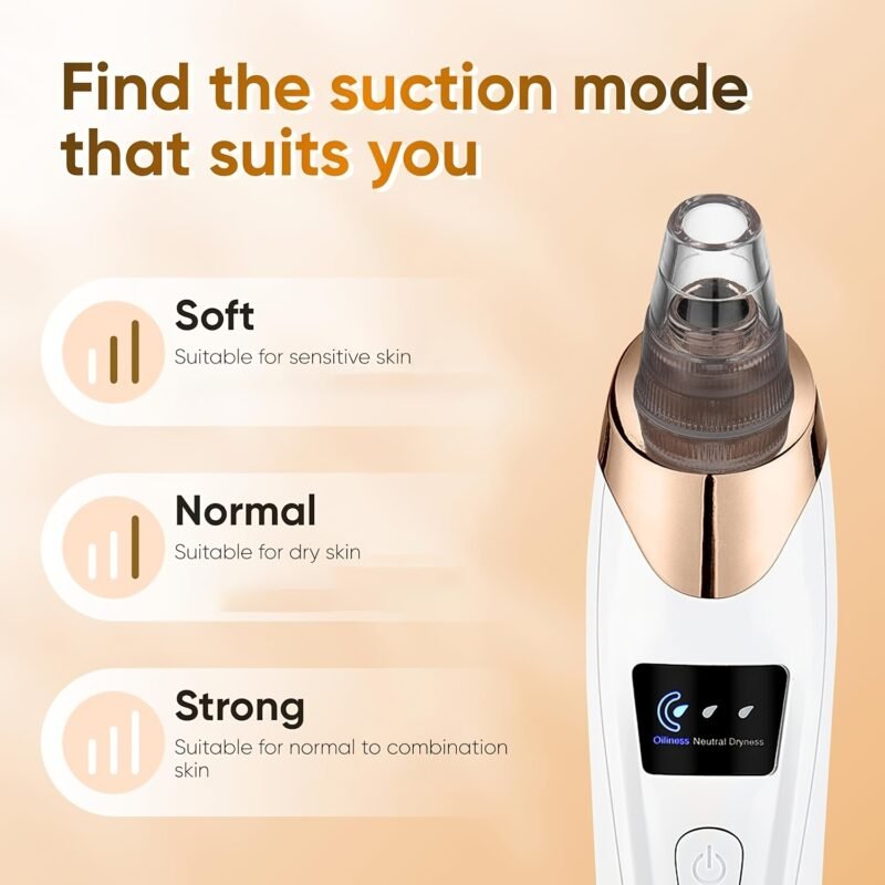 4-in-1 Rechargeable Blackhead Remover: Pro Pore Vacuum & Facial Cleansing Kit