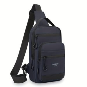 ShiLan Men's Outdoor Chest Bag - Stylish Nylon Crossbody, Casual Multi-Functional Sports Sling with Adjustable Strap (100-1.0cm), Zip Closure, and Multiple Compartments for Daily Commute & Adventures, Crossbody Bag