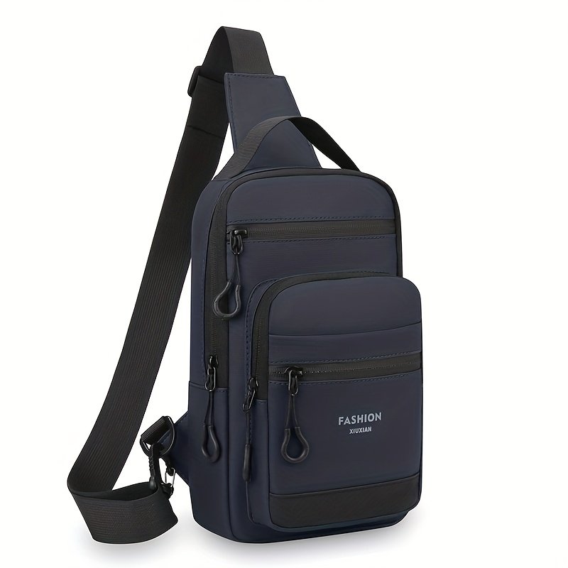 ShiLan Men's Outdoor Chest Bag - Stylish Nylon Crossbody, Casual Multi-Functional Sports Sling with Adjustable Strap (100-1.0cm), Zip Closure, and Multiple Compartments for Daily Commute & Adventures, Crossbody Bag