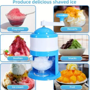 Manual Pro Ice Shaver: Portable Hand-Crank Smoothie & Snow Cone Maker