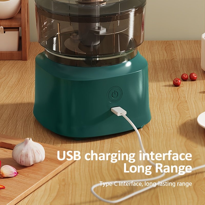 350ml Wireless Electric Food Chopper: Portable 3-in-1 Baby Food Processor & Meat Grinder