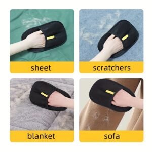 Manual Pet Hair Remover Glove - Dual-Sided Lint Roller & Brush for Cats, Dogs, Furniture, Clothing - Static Cling Adhesive, Durable Plastic, No Electricity Needed, Home Cleaning Tool