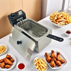 Foldable Stainless Steel Fry Basket: Multi-Use Heat-Resistant Strainer & Chef Tool