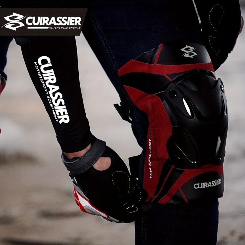 Cuirassier Pro Knee Pads: Reflective Motocross & Motorbike Safety Guards