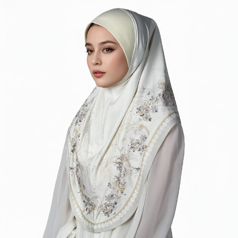Muslim Headscarf Made of Chiffon Fabric, Offering a Sense of Fashion and Dignity, Suitable for Daily Prayers, with Beautiful Printed Patterns