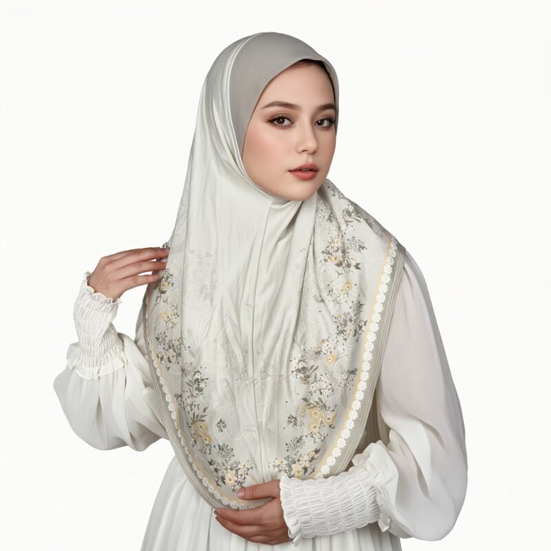 Muslim Headscarf Made of Chiffon Fabric, Offering a Sense of Fashion and Dignity, Suitable for Daily Prayers, with Beautiful Printed Patterns