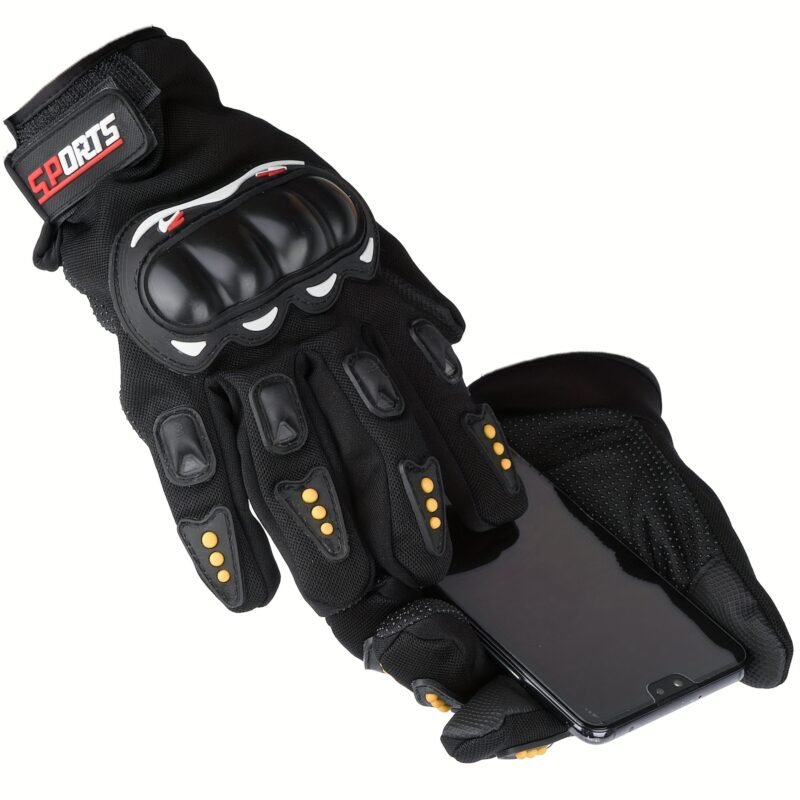 Breathable Mesh Motorcycle Gloves: Touch Screen & Anti-Slip Full-Finger Riding Gear