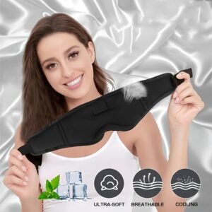 3D Wireless Sleep Mask: Bluetooth 5.2 Ultra-Thin Headphones & 100% Blackout for Deep Sleep