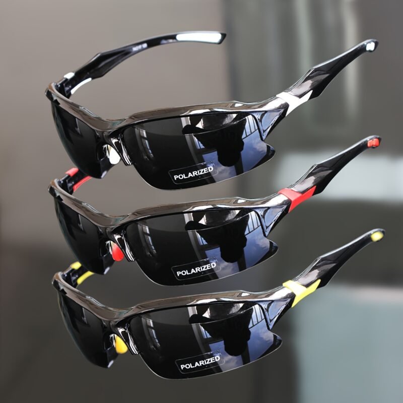 3pcs COMAXSUN Polarized Fashion Glasses for Men & Women - Lightweight PC Frame & TAC Glasses Suitable for,,,,, Driving, Suitable for Gifts with Cleaning Cloth, Non-Prescription Eyewear