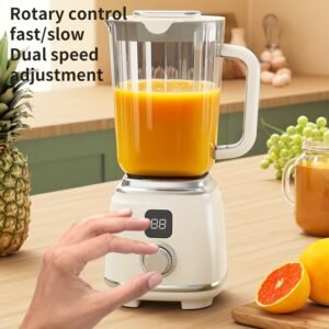 600ml Portable Dual-Speed Juicer: High-Capacity Rechargeable Blender for Gym & Home