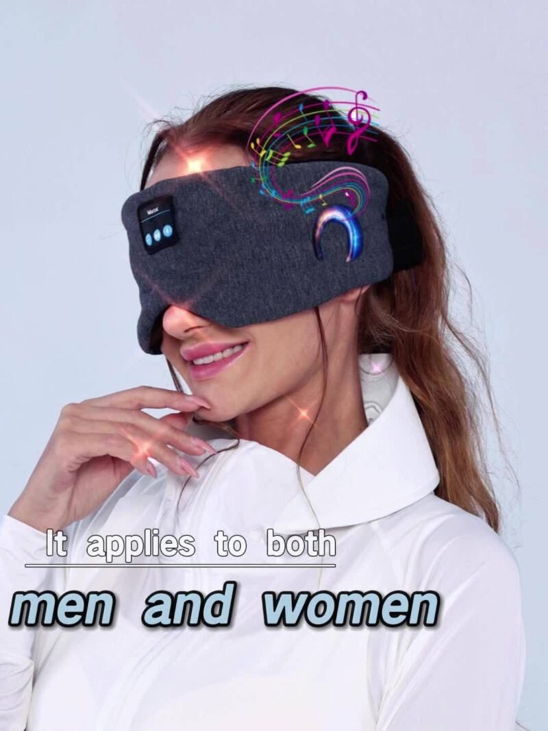3D Wireless Sleep Mask: Bluetooth 5.2 Ultra-Thin Headphones & 100% Blackout for Deep Sleep