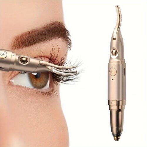 a7e9599d-bcbe-4b5f-9f99-7b68ad93ecdf.jpg Stylish 2-In-1 Heated Eyelash Curler And Electric Eyebrow Trimmer - Quick Curl, Accurate Trim, Soft Heat, Dual-Function Beauty for Easy Grooming
