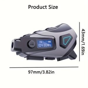 5-in-1 Helmet Headset: 2K DVR Camera & Bluetooth 5.4 Noise-Reduction Intercom (32GB Included)