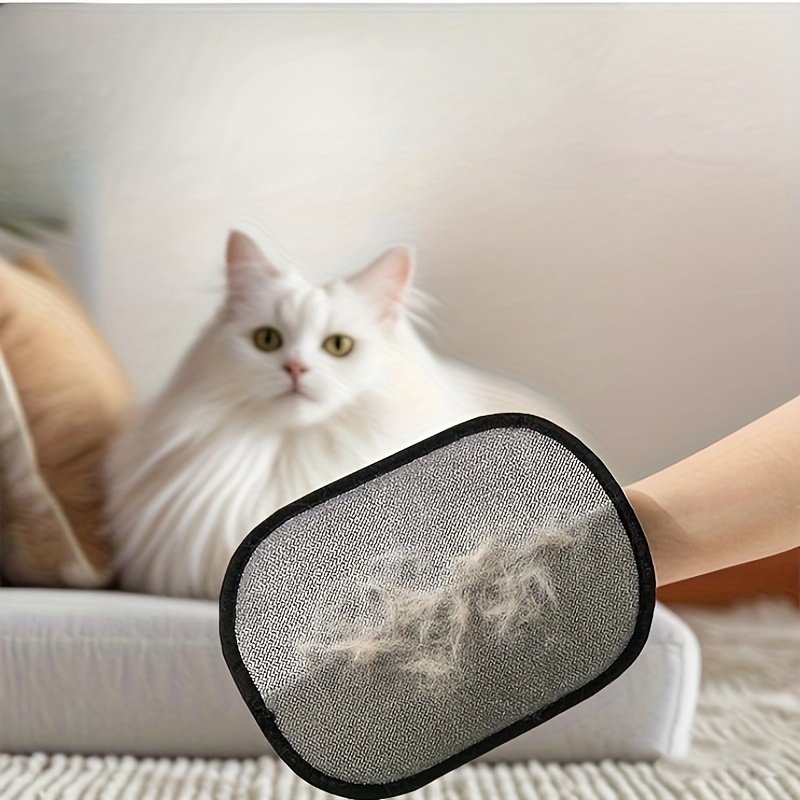 Manual Pet Hair Remover Glove - Dual-Sided Lint Roller & Brush for Cats, Dogs, Furniture, Clothing - Static Cling Adhesive, Durable Plastic, No Electricity Needed, Home Cleaning Tool