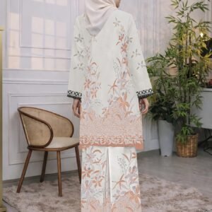 Modern Elegant Exclusive Raya Baju Kurung | Latest 2026 Batik Printed Soft & Ironless Moss Crepe Material, Long Sleeve, Crew Neck, Loose Fit For Springu002FSummer