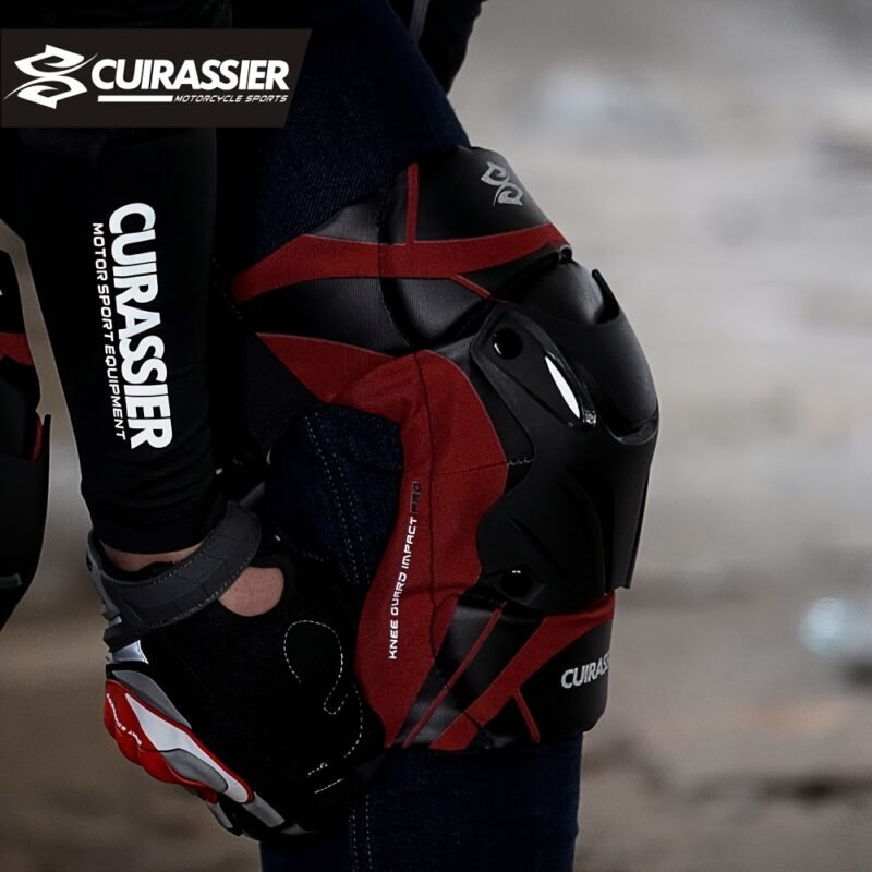 Cuirassier Pro Knee Pads: Reflective Motocross & Motorbike Safety Guards