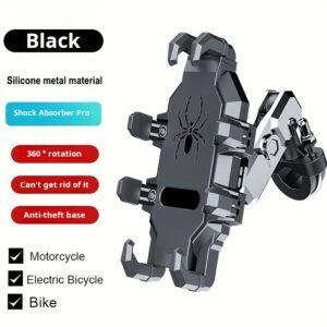 Anti-Vibration Bike & Motorcycle Phone Mount: Universal Fit for 4.5" - 7.0" Smartphones