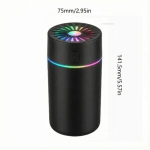 2-in-1 Car Aroma Diffuser & Humidifier: 7-Color LED Sonic Mist for Car, Office & Home