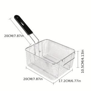 Foldable Stainless Steel Fry Basket: Multi-Use Heat-Resistant Strainer & Chef Tool