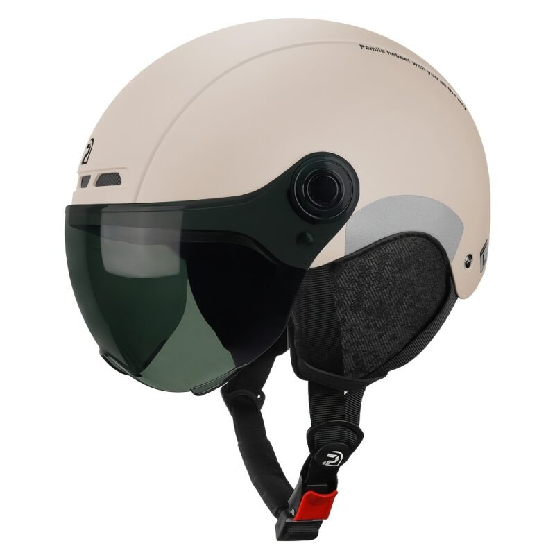 PEMILA City Commuting Safety Multi-Purpose Cycling Helmet Features an ABS Shell And EPS Cushioning Layer for Dual Protection. It Has an Adjustable Head Circumference, Multi-Angle Windproof Goggles, Metal Insect-Proof Ventilation Holes