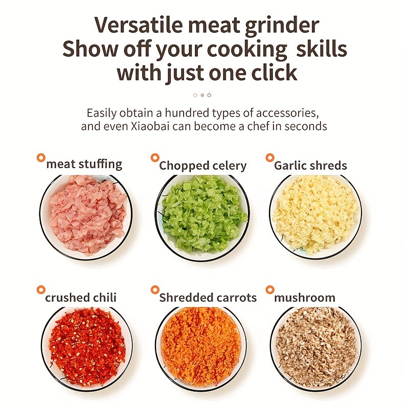 350ml Wireless Electric Food Chopper: Portable 3-in-1 Baby Food Processor & Meat Grinder