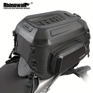 Rhinowalk 23L-35L Expandable Tail Bag: Hard Shell Waterproof Motorcycle Trunk & Backpack