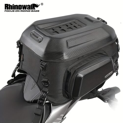 cd9fb65a-387e-406c-9d97-5f28cc6824f2.jpg Rhinowalk 23L-35L Expandable Tail Bag: Hard Shell Waterproof Motorcycle Trunk & Backpack