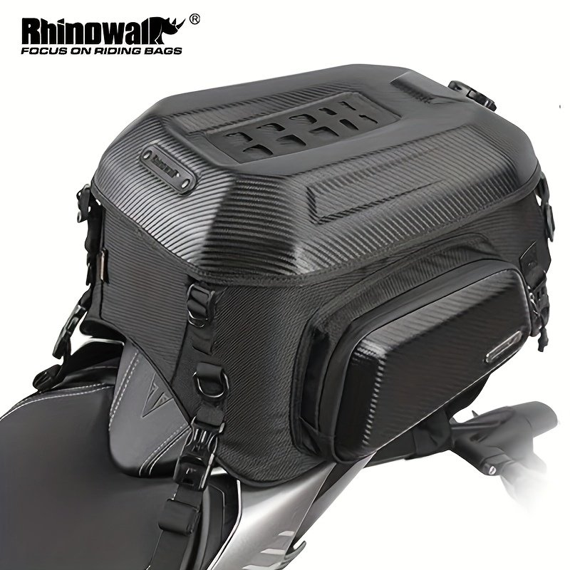 Rhinowalk 23L-35L Expandable Tail Bag: Hard Shell Waterproof Motorcycle Trunk & Backpack