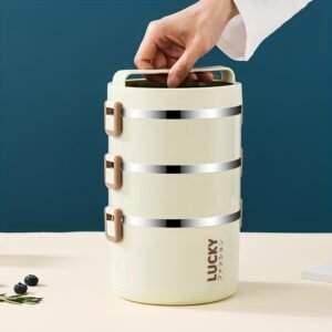 2-Tier Lunch Box Set u002F 3-Tier Lunch Box Set u002F 4-Tier Lunch Box Set - Large Capacity Stainless Steel Lunch Box with Insulated Lunch Bag, Suitable for School, Camping, Workplace - Ideal for Students and Office Workers - A Must-Have for Students