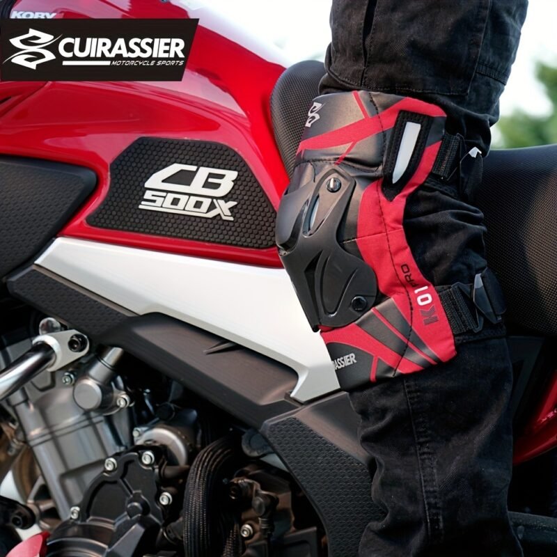 Cuirassier Pro Knee Pads: Reflective Motocross & Motorbike Safety Guards