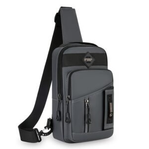 ShiLan Men's Outdoor Chest Bag - Stylish Nylon Crossbody, Casual Multi-Functional Sports Sling with Adjustable Strap (100-1.0cm), Zip Closure, and Multiple Compartments for Daily Commute & Adventures, Crossbody Bag